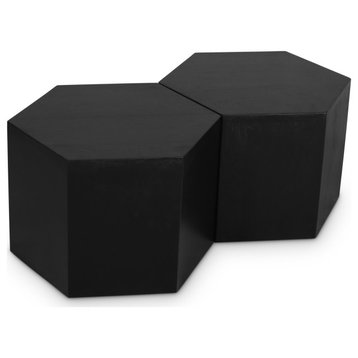 Eternal Modular Coffee Table, Black, 2 Piece