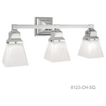 Norwell Lighting - Norwell Lighting 8123-CH-SQ Birmingham - Three Light Wall Sconce - The Birmingham reflects a Victorian influence withBirmingham Three Lig Choose Your Option *UL Approved: YES Energy Star Qualified: n/a ADA Certified: n/a  *Number of Lights: Lamp: 3-*Wattage:75w Edison bulb(s) *Bulb Included:No *Bulb Type:Edison *Finish Type:Brush Nickel