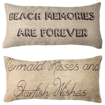 Mermaid Beach House Reversible Pillow Cover
