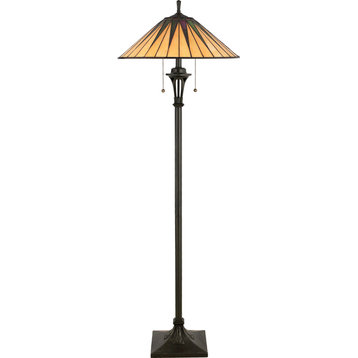 Gotham 2-Light Floor Lamp, Vintage Bronze