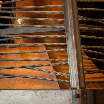 Rebar fireplace detail
