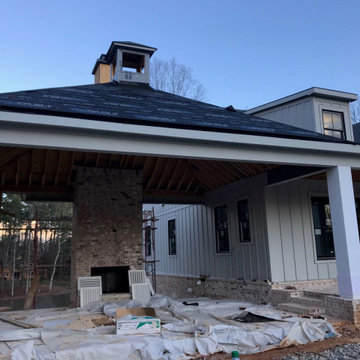 In Progress: Fireplace Pavilion connects home & garage