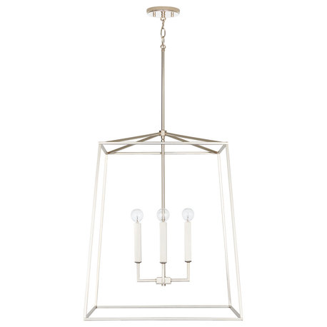 Capital Lighting 537643PN Four Light Foyer Pendant Thea Polished Nickel