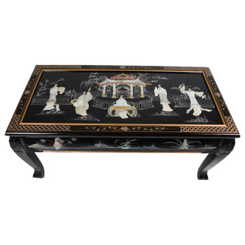 Ball and Claw Lacquer Mother of Pearl Inlaid Dragon Coffee Table