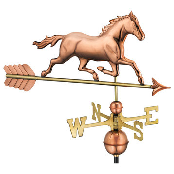 Trotting Horse Weathervane, Pure Copper