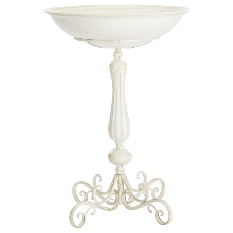 Safavieh Orian Bird Bath, Pearl White