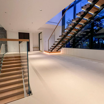 Project #126 | Contemporary Staircases with Integrated LEDs & Glass Railing