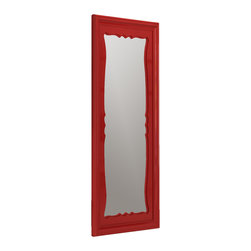 Macral - Damasco 31" 1/2 makeup mirror. Red. - Bathroom Mirrors