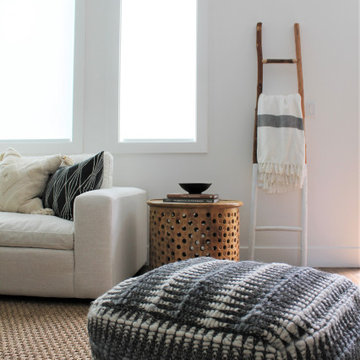 Rustic Ladder and Pouf