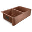 Moran Farmhouse Apron-Front Handmade 36" Double Bowl Sink, Antique Copper