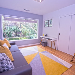 This is an example of a modern home office and library in San Francisco.