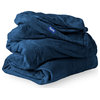 Bare Home Microplush Fleece Blanket, Dark Blue, Twin/Twin Xl