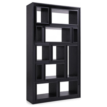 Roger Contemporary Black Ash Bookcase
