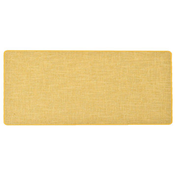 Woven Effect, Yellow, Kitchen Runner Rug