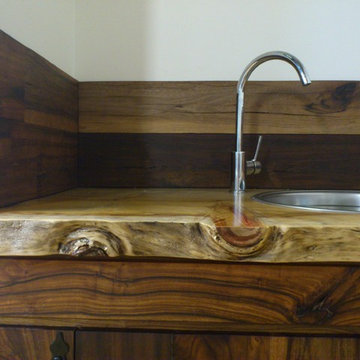 ] handcrafted salvaged timber wet bar + eco-specification [