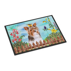 Caroline's Treasures Yorkshire Terrier #2 Spring Doormat 18x27
