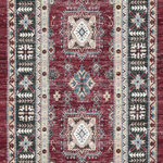 Nourison - Nourison Fulton 2'3" x 7'6" Red Vintage Indoor Area Rug - Bring home classic style with this vintage-inspired rug from the Fulton Collection. In traditional shades of red, blue, beige, and black, this rug grounds your space in worldly charm. Fulton is made from durable polyester yarns in a flat weave style that does not shed. Non-slip backing.