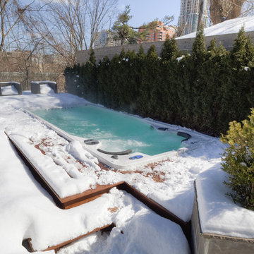 Snow-Covered Swim Spa