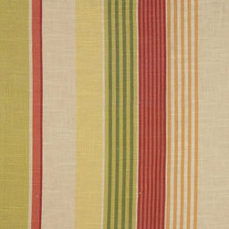 Phoebe Printed Vertical Stripe Linen Custom Made Curtains - Curtains