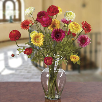 Southwestern Entryway - Gerber and Ranunculus Arrangement