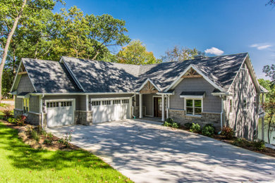 Inspiration for a transitional exterior home remodel in Milwaukee