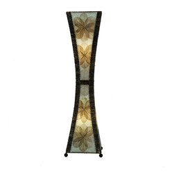 Eangee Home Designs Hour Glass Floor Lamp | Natural - Floor Lamps