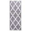 Lavish Home 100% Cotton Trellis Bathroom Mat, 24x60 inches, Silver