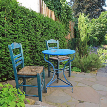 Treppenabgang zum Garten