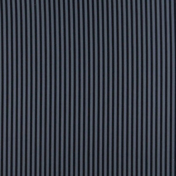 Navy And Blue Thin Striped Jacquard Woven Upholstery Fabric By The Yard