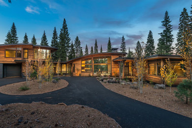 Contemporary two-story house exterior idea in Other