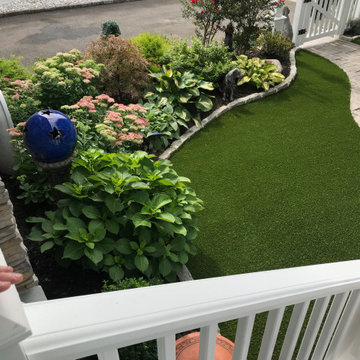 Artificial Grass Front Yard Design