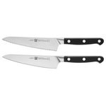 Zwilling J.A. Henckels - Zwilling Pro 2-PC Prep Knife Set - Set includes 5.5-inch fine edge prep knife, 5.5-inch serrated prep knife