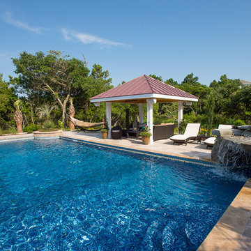 Beautiful Pool with RicoRock Loveseat Grotto