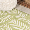 Nevis Palm Frond Indoor/Outdoor, Green/Cream, 4x6