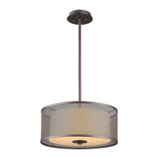 Audrey Transitional 3-Light Rubbed Bronze Ceiling Pendant