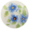 Set of 4 Blue Poppy Ceramic Drawer Knobs