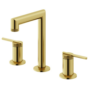 VIGO Sterling Widespread Bathroom Faucet, Matte Brushed Gold