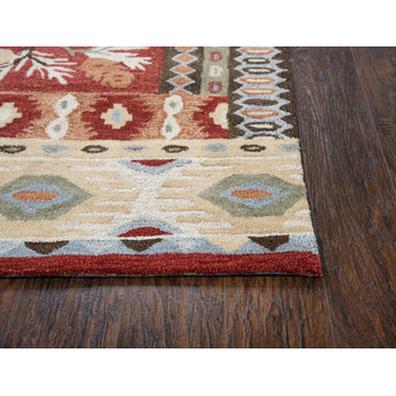 Rizzy Northwoods NWD101 1'6" Square Red Rug