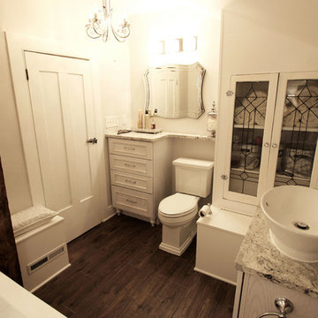 Blingy White Bathroom ~ Medina, OH