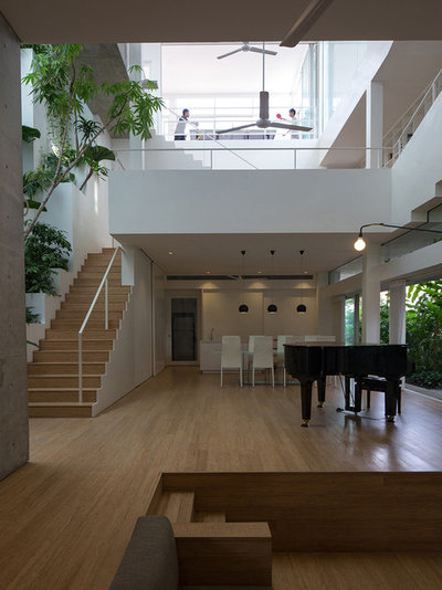 Modern Living Room by Formwerkz Architects