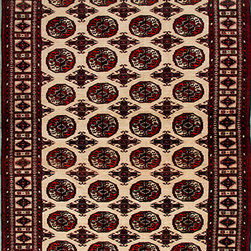 Persian Turkeman rug 4'4 X 6'2 - Area Rugs