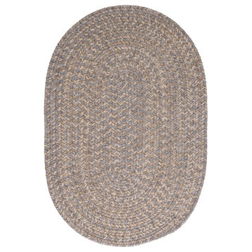 Tremont Gray 12'x15', Oval, Braided Rug