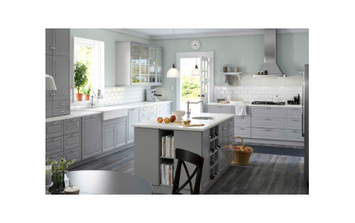 Paint Color To Go With Ikea Bobdyn Gray, What Colors Go Best With Gray Cabinets