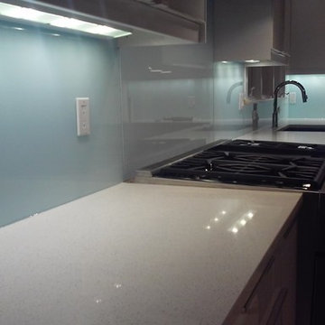 Kitchen backsplash - light blue