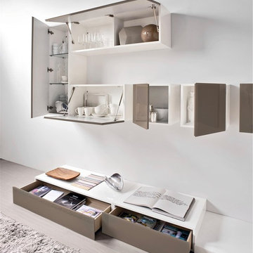 Various Inbox Wooden Storage Units/Cabinets installed along Wall