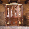Villa Valencia China Cabinet with Lightbox, Classic Chestnut