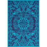 Unique Loom - Unique Loom Turquoise Metro Floral Area Rug, 4'x6' - Compelling motifs are found in our enchanting Metropolis Collection. There are colorful bursts of abstract artistry and distinct shapes that add a playful elegance to each rug. The quality and durability of each rug is hard to beat. What makes this collection so intriguing is the contrasting elements and hues. Don't be afraid to lose yourself in our whimsical adornments!