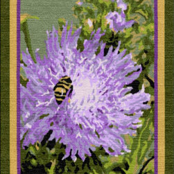 Purple Aster and Bee - Rugs