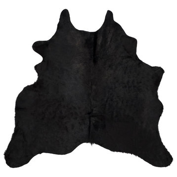 Safavieh Cowhide Collection COH211 Rug, Black/Brown, 4' 7" X 5' 8"