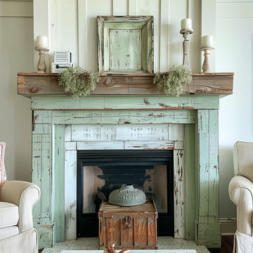 Colored Fireplace Mantels